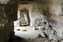Intérieur d'une grotte.