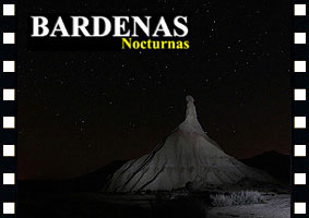 Photos nocturnes du dsert des Bardenas.