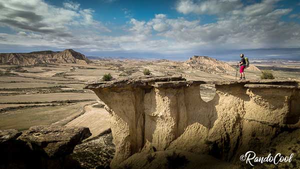 Randocool dans le désert des Bardenas.