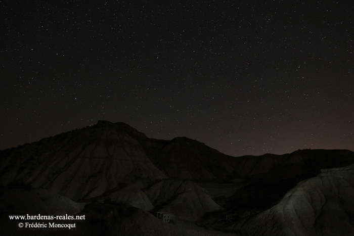 Les Bardenas la nuit.