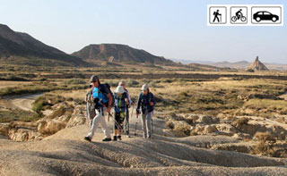 Randonnes dans le dsert des Bardenas.