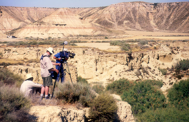 L'quipe du tournage en plein travail.