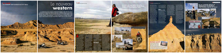 Reportage de presse sur le dsert des Bardenas Reales, avec Frdric Moncoqut.