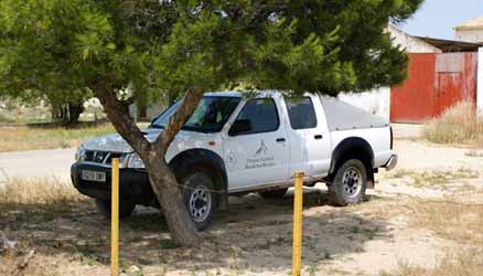 Un 4x4 des gardes du Parc Naturel des Bardenas Reales