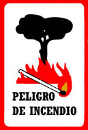 Peligro de incendio.