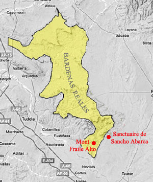 Carte des Bardenas.