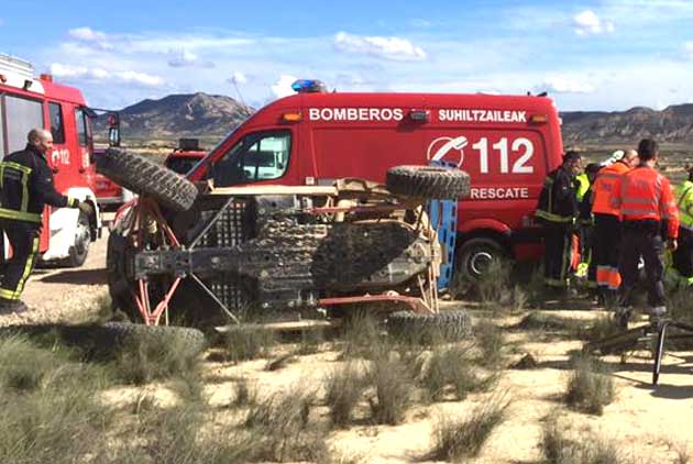 Le véhicule accidenté.