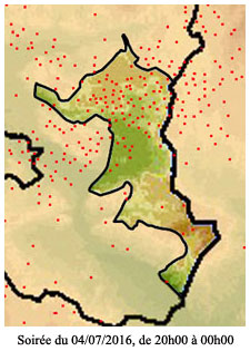 Carte des impacts.