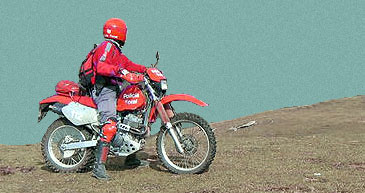 Un motard policier.