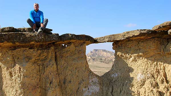 Laurent dans les Bardenas.