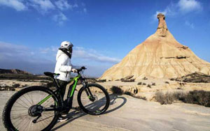 Randonneur à vtt.