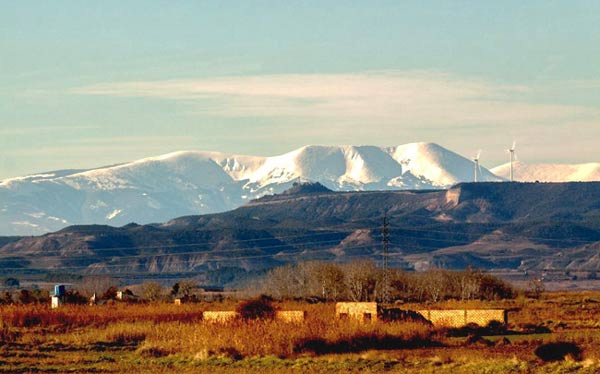 La montagne Moncayo.