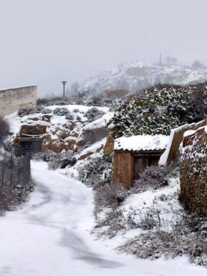 Valtierra sous la neige.