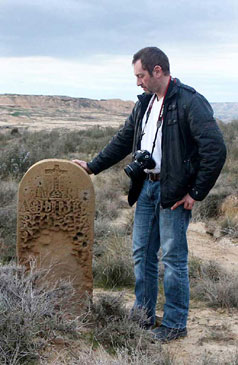 Frdric Moncoqut, dans le dsert des Bardenas.