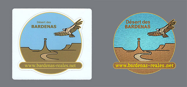 Ecusson et autocollant du logo du site dsert des Bardenas.