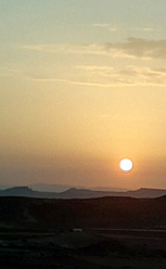 Lever de soleil sur les Bardenas.