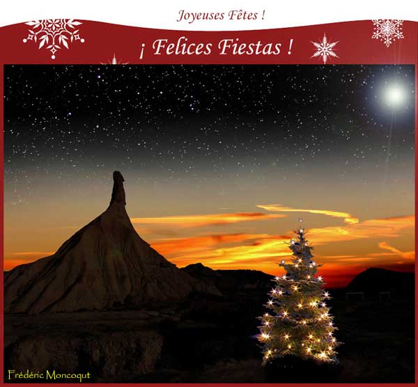 Noël dans le désert des Bardenas.