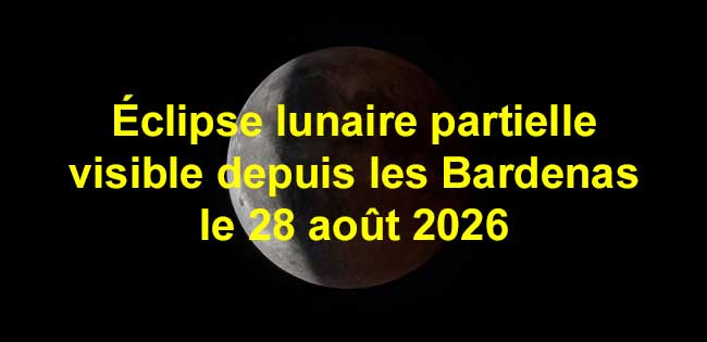 Eclipse de lune dans les Bardenas.