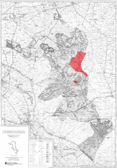 Carte globale du dsert des Bardenas.