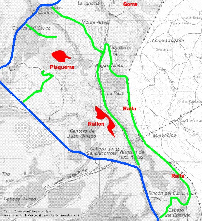 Carte zone Pisquerra-Rallon