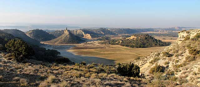 Superbe paysage de la rserve, proche du dsert des Bardenas.